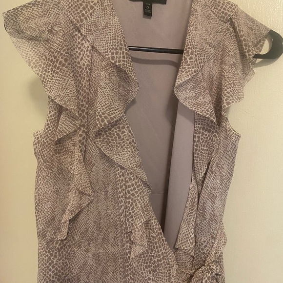 Beautiful lavender snake skin wrap dress from Banana Republic - Picture 2 of 3